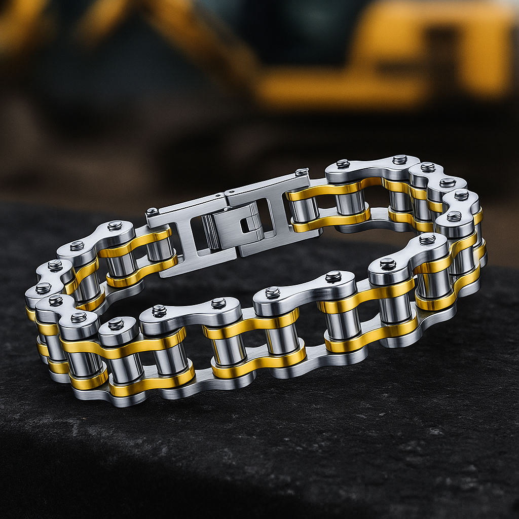 Pulsera de Acero – Plateada y Dorada