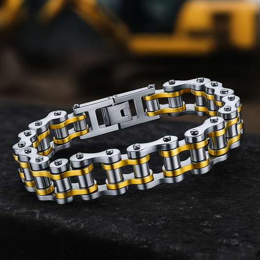Pulsera de Acero – Plateada y Dorada